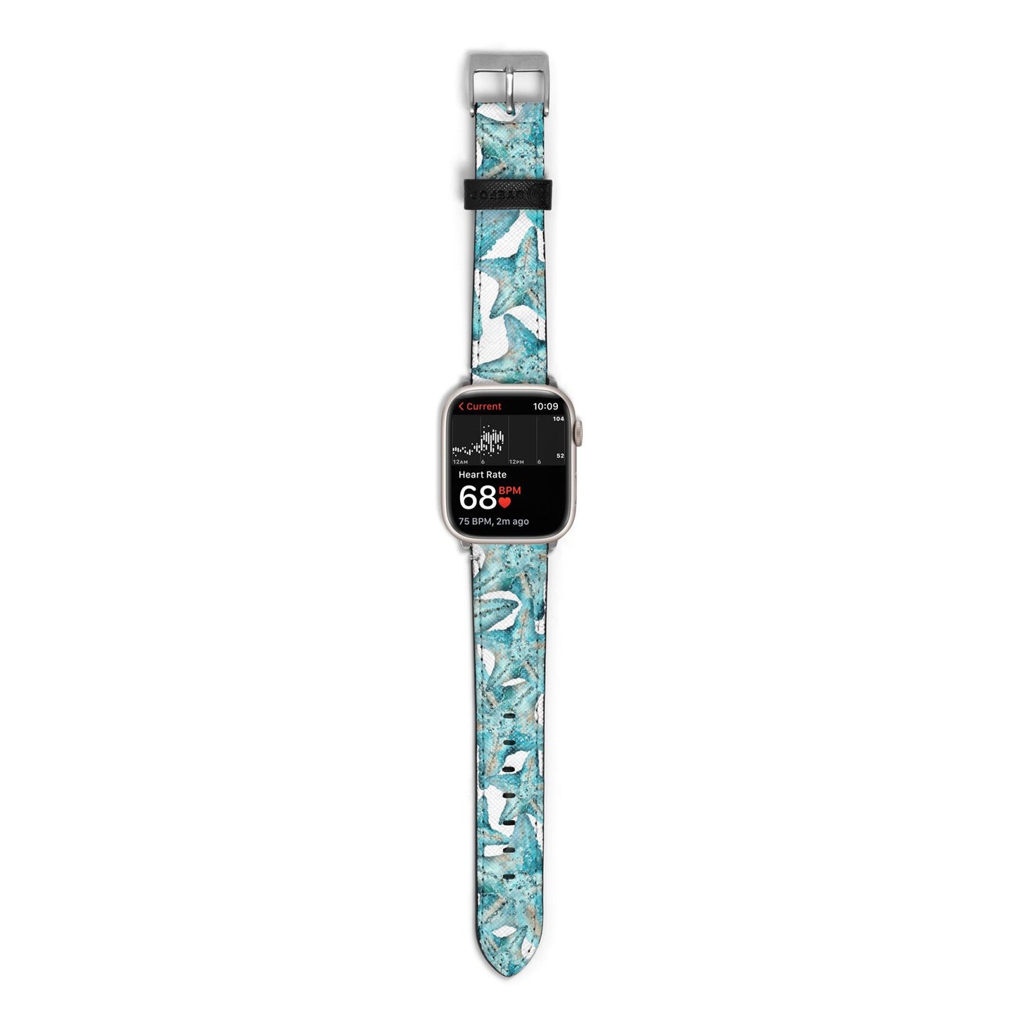 Starfish Apple Watch Strap Size 38mm with Silver Hardware