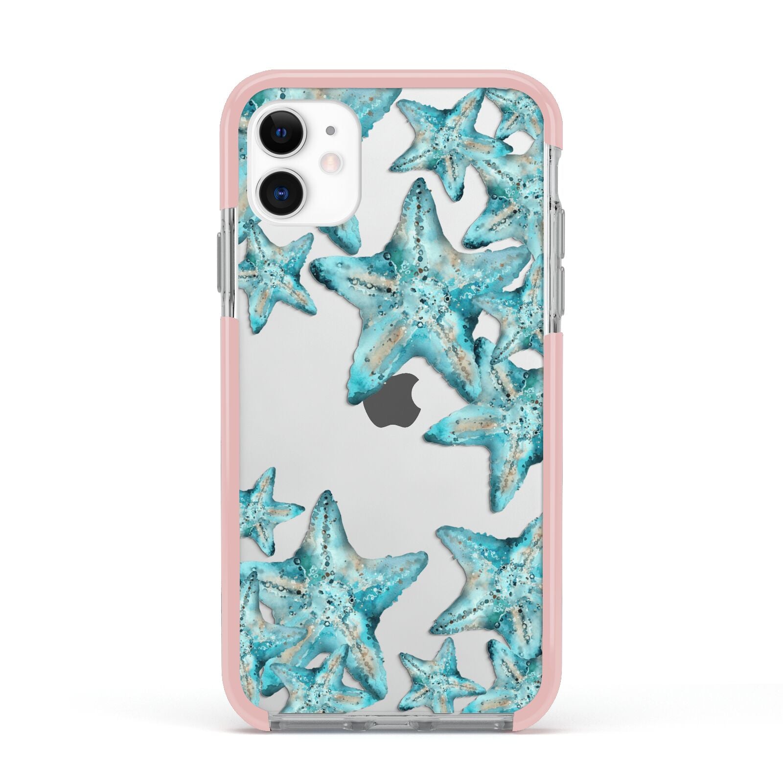 Starfish Apple iPhone 11 in White with Pink Impact Case