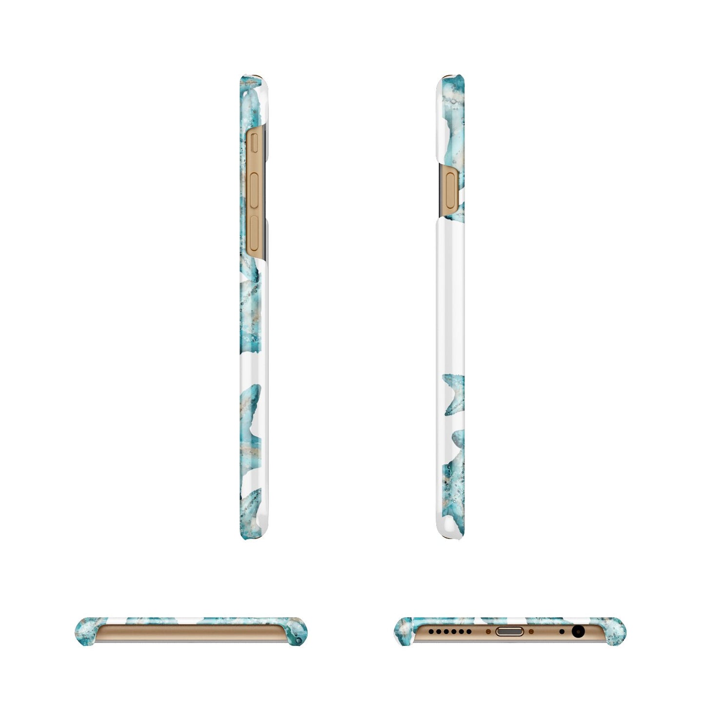 Starfish Apple iPhone 6 3D Wrap Snap Case Angled Images