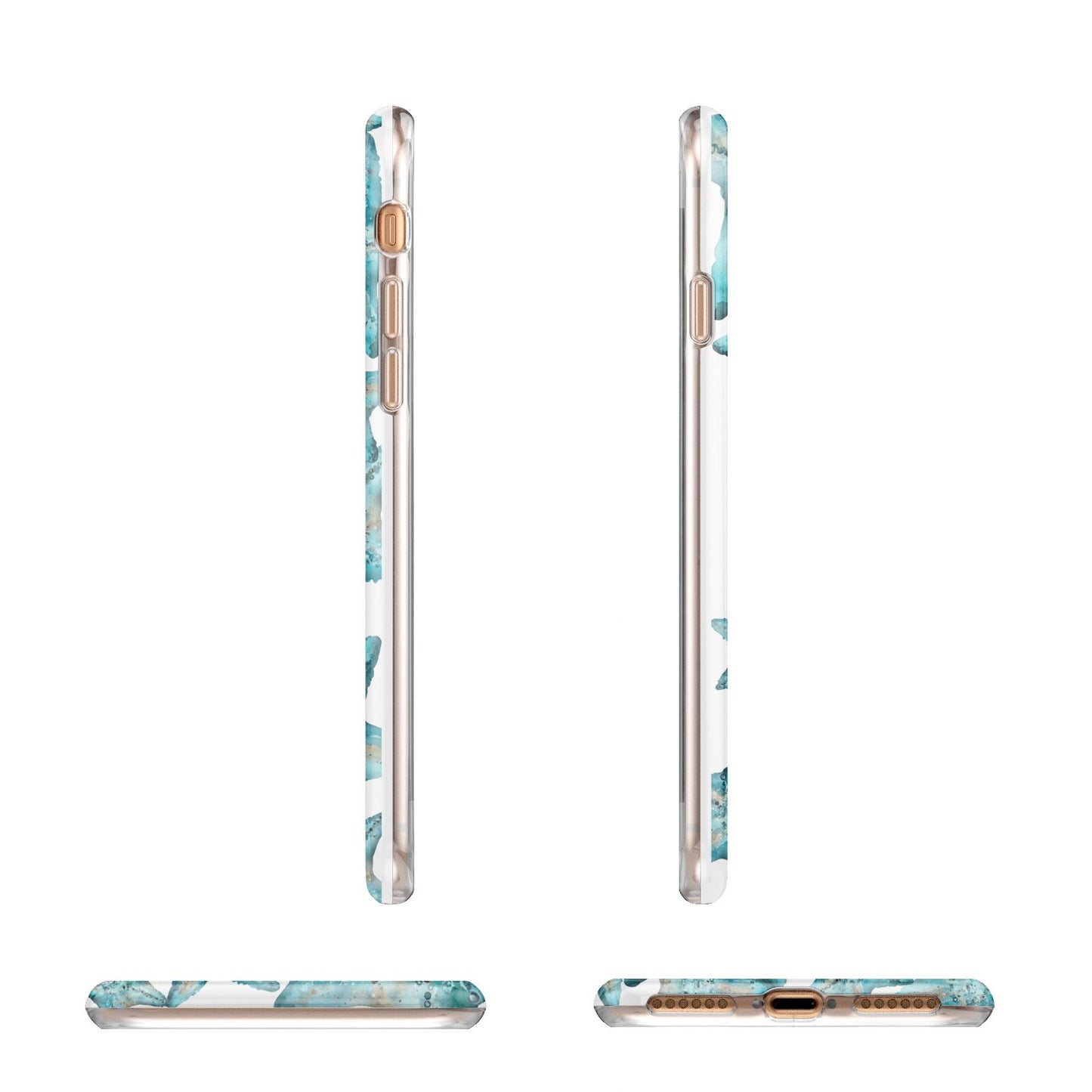 Starfish Apple iPhone 7 8 3D Wrap Tough Case Alternative Image Angles