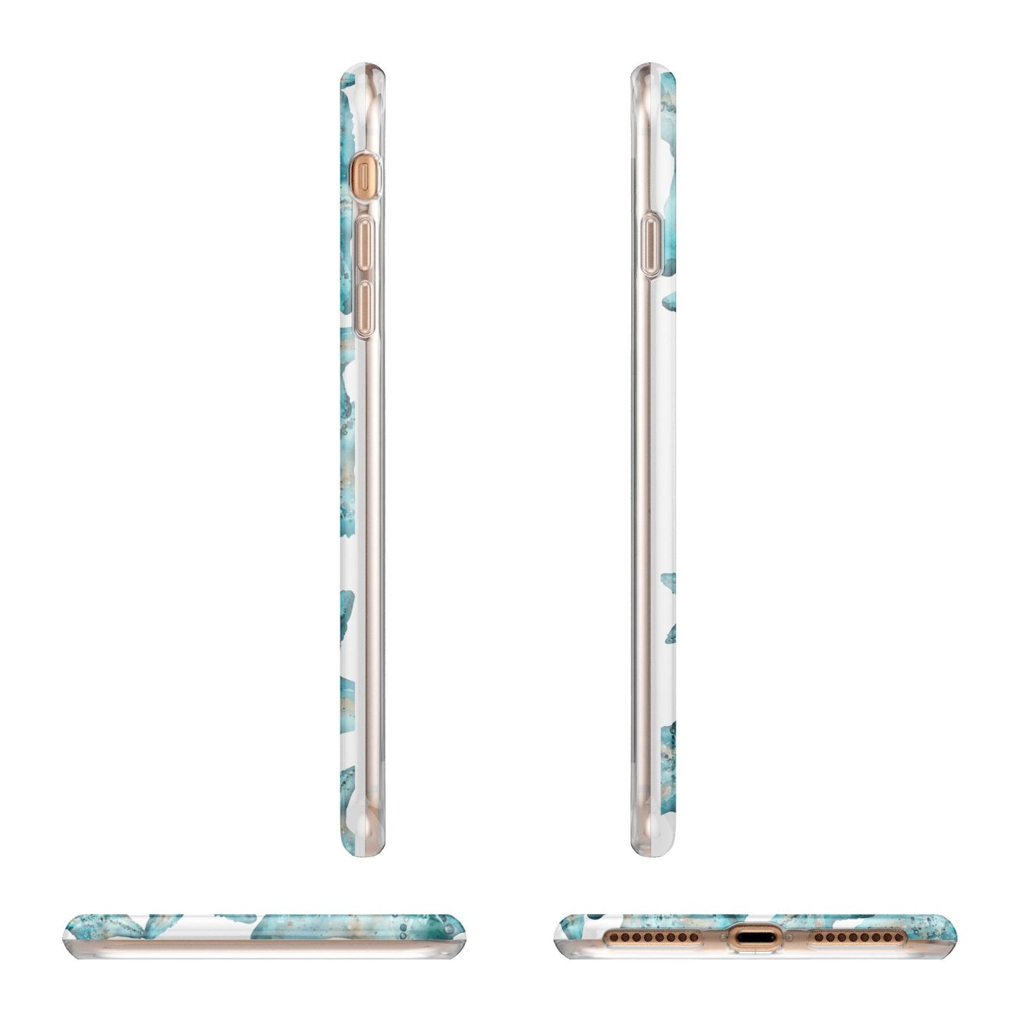 Starfish Apple iPhone 7 8 Plus 3D Wrap Tough Case Alternative Image Angles