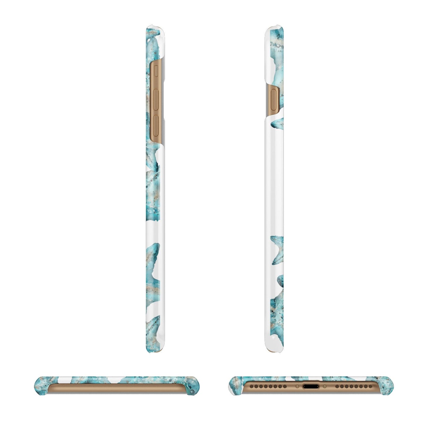 Starfish Apple iPhone 7 Plus 3D Wrap Snap Case Angled Images