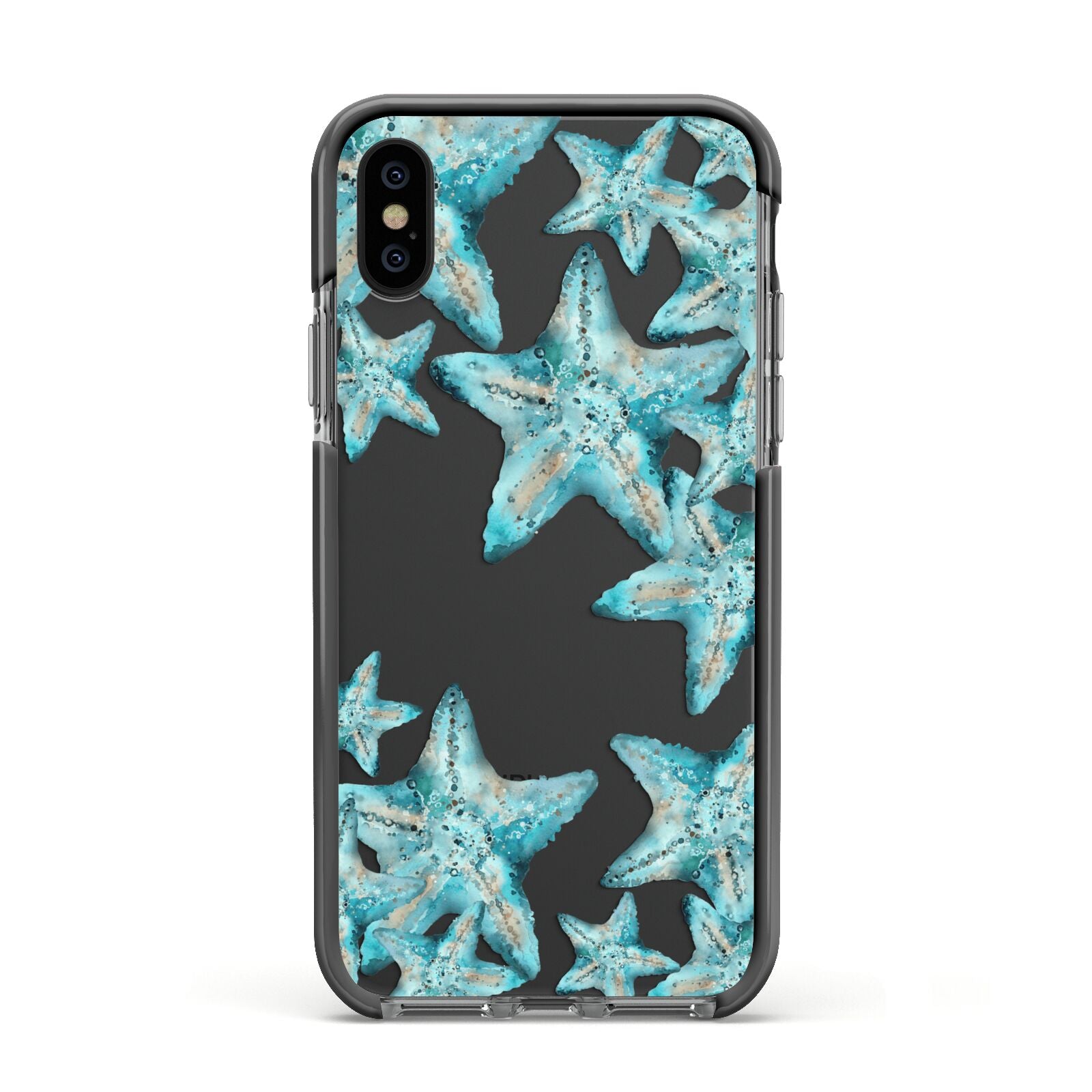 Starfish Apple iPhone Xs Impact Case Black Edge on Black Phone