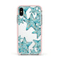 Starfish Apple iPhone Xs Impact Case Pink Edge on Silver Phone