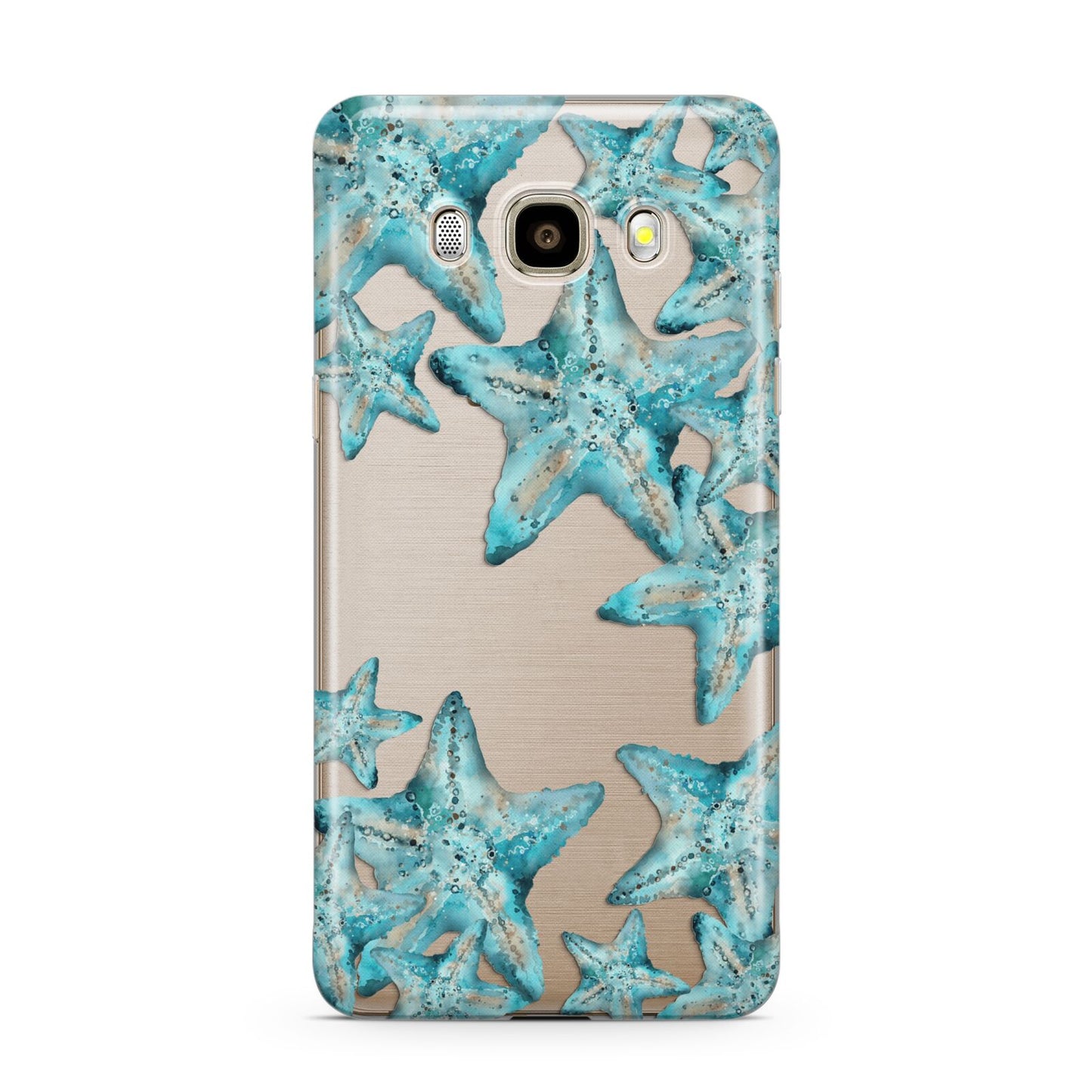 Starfish Samsung Galaxy J7 2016 Case on gold phone