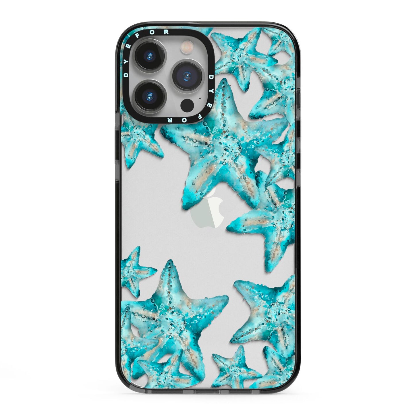 Starfish iPhone 13 Pro Max Black Impact Case on Silver phone