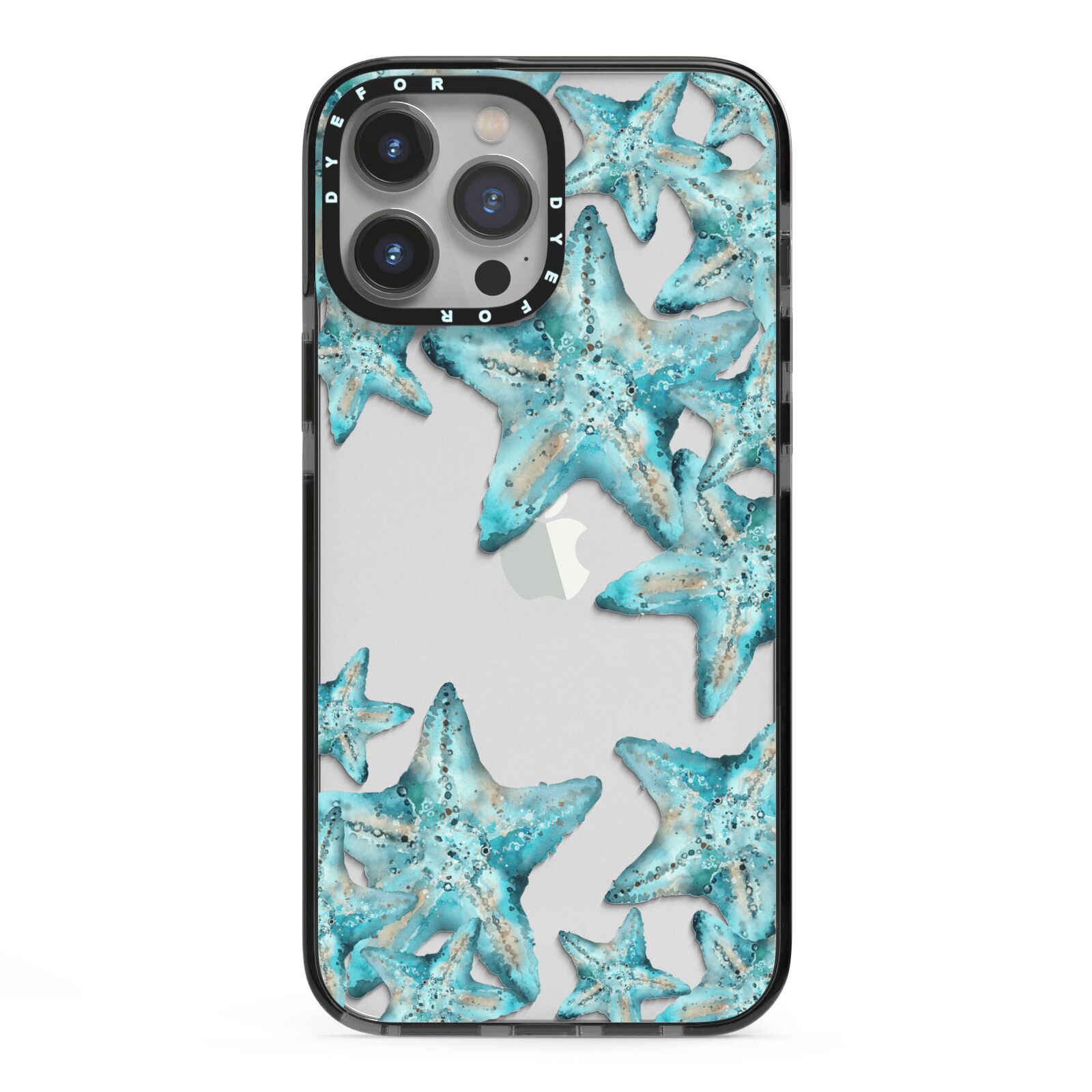 Starfish iPhone 13 Pro Max Black Impact Case on Silver phone