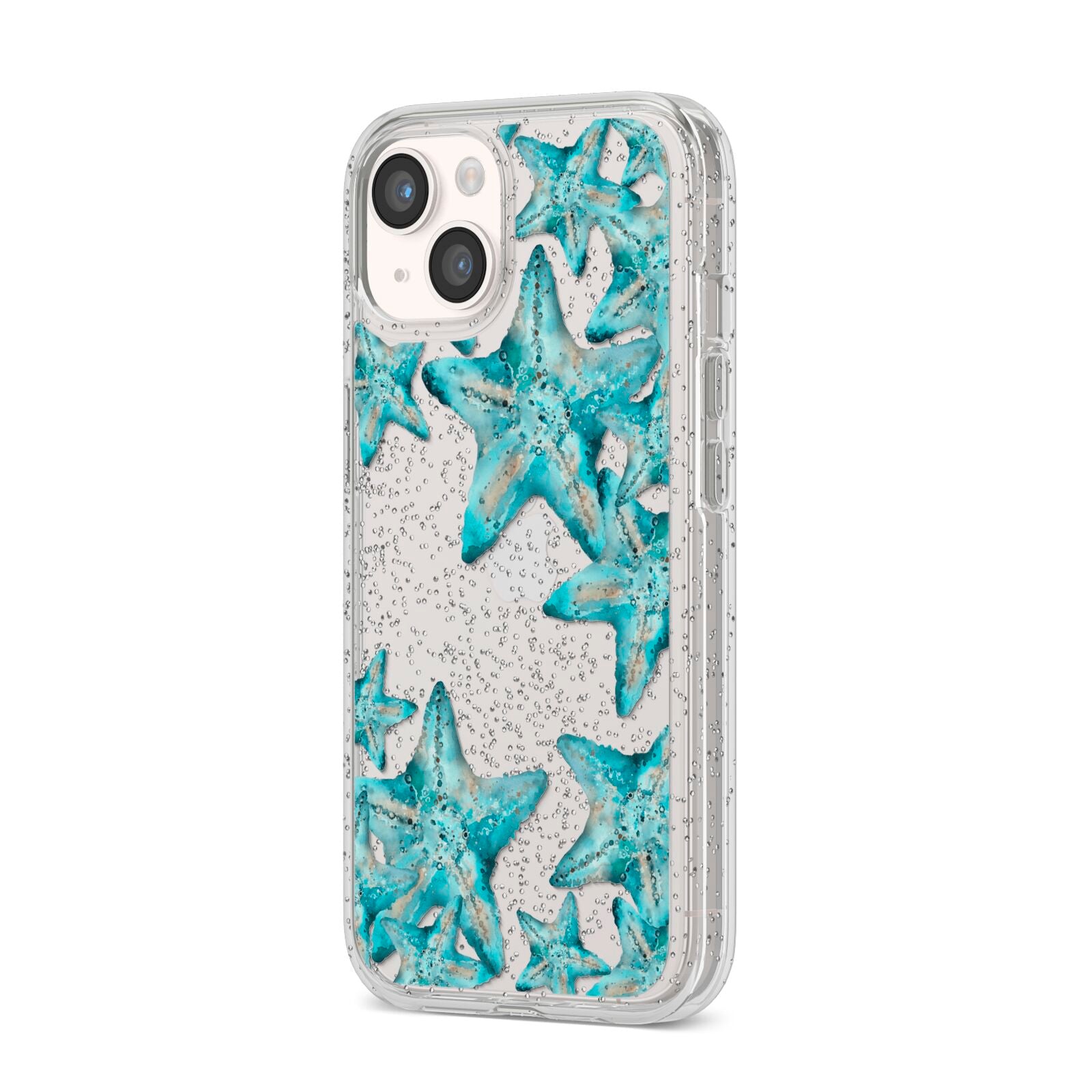Starfish iPhone 14 Glitter Tough Case Starlight Angled Image