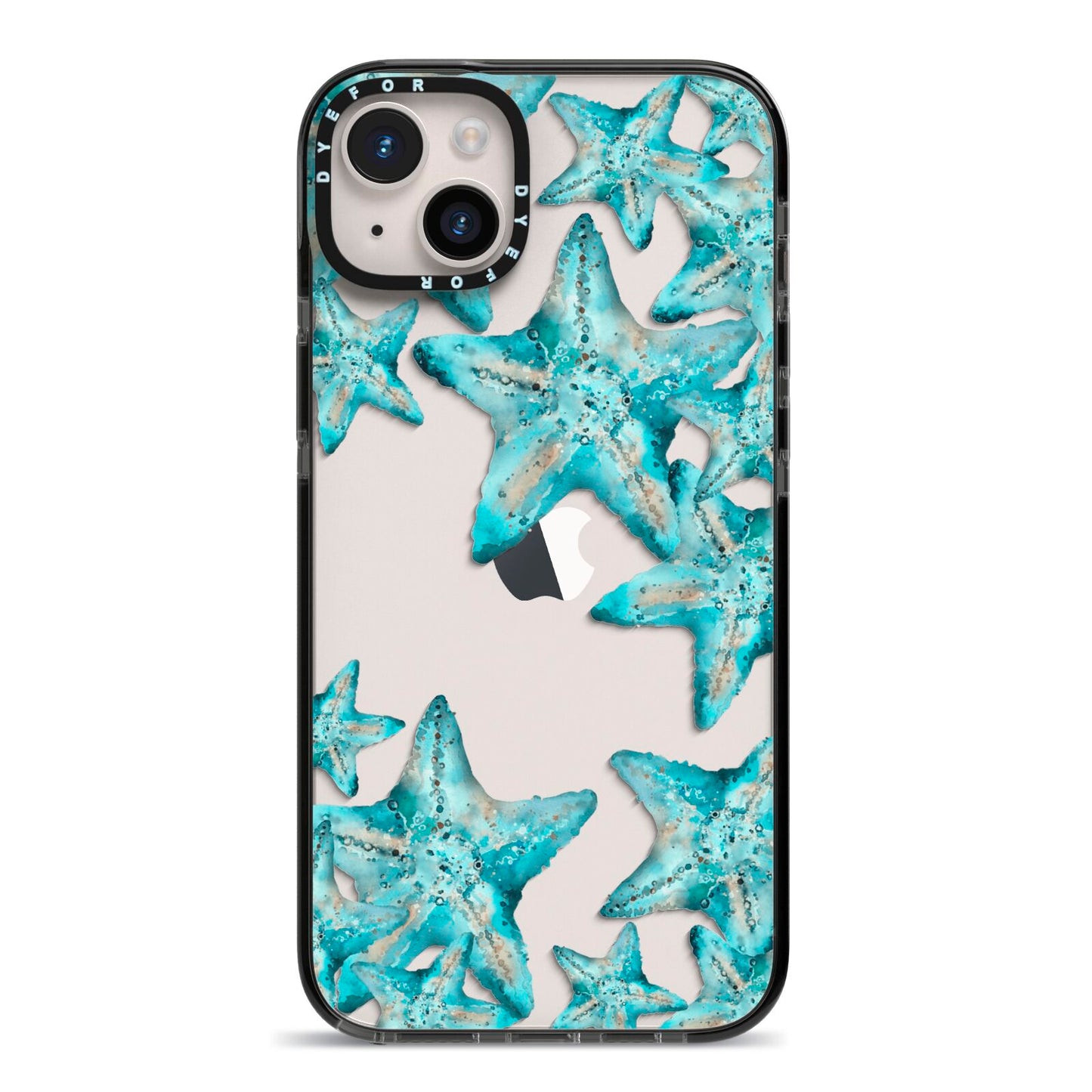 Starfish iPhone 14 Plus Black Impact Case on Silver phone