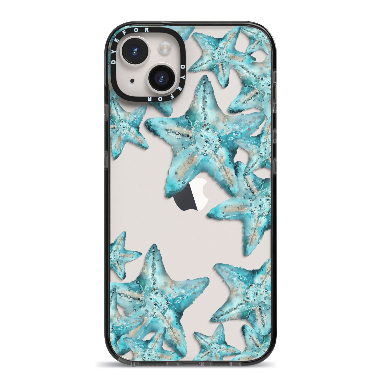 Starfish iPhone 14 Plus Black Impact Case on Silver phone