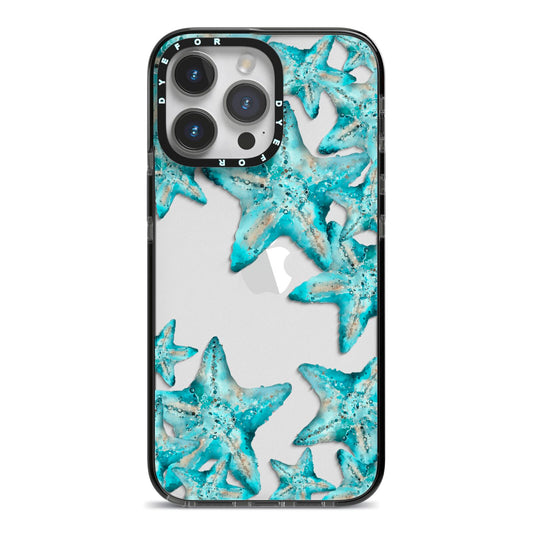 Starfish iPhone 14 Pro Max Black Impact Case on Silver phone