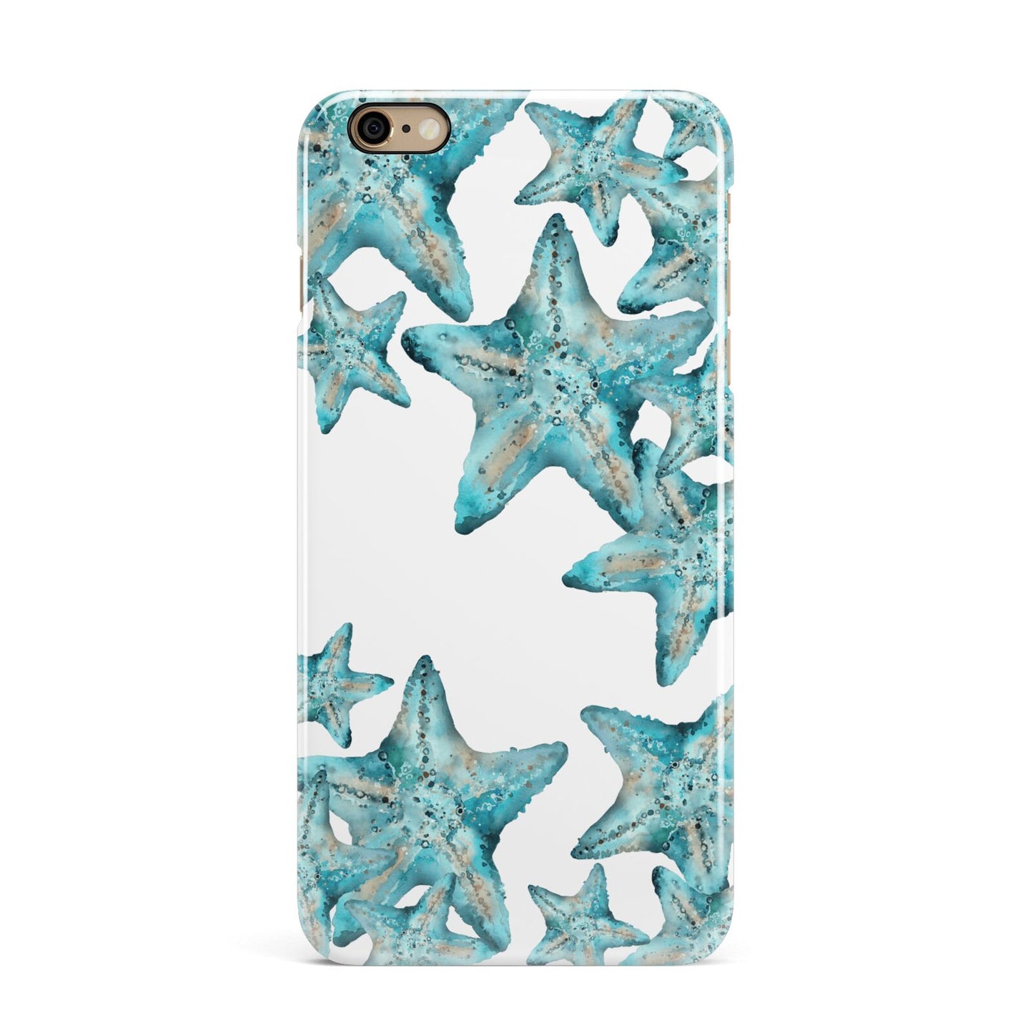 Starfish iPhone 6 Plus 3D Snap Case on Gold Phone