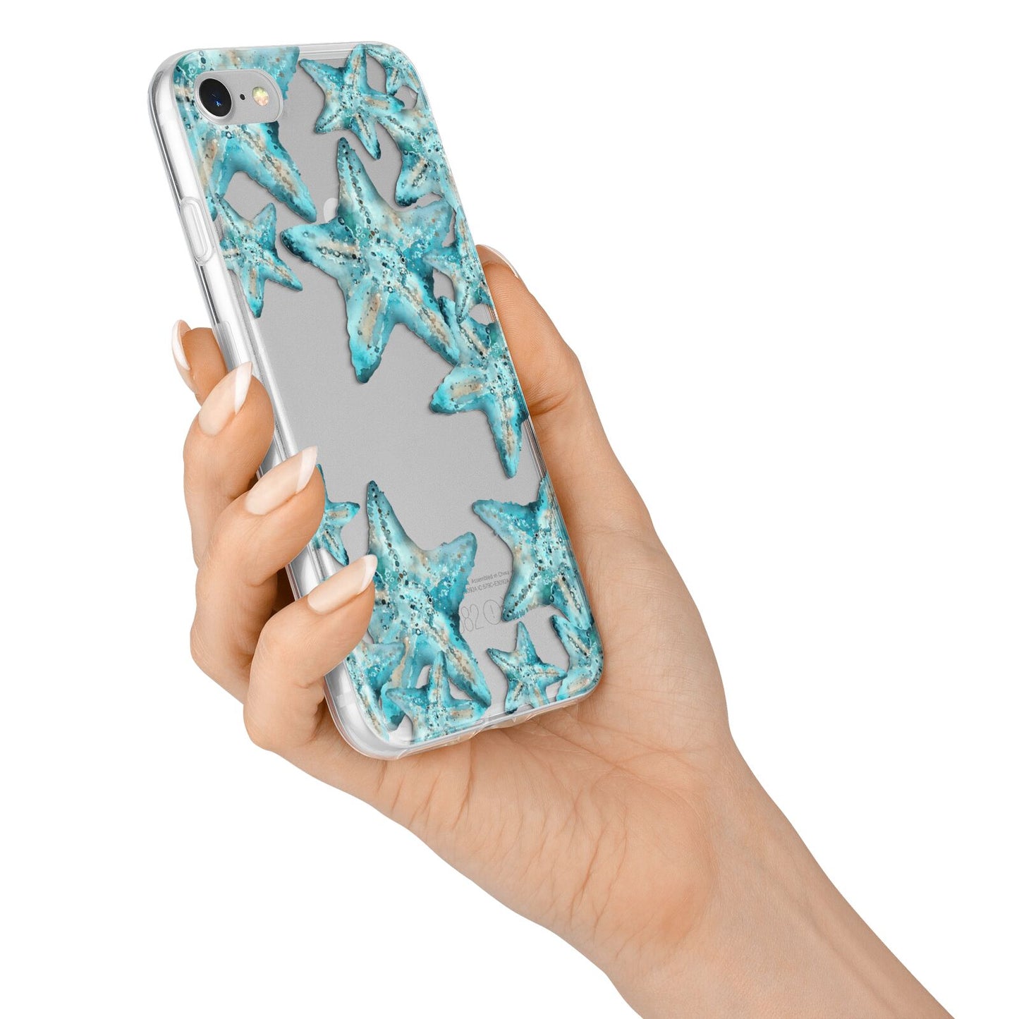 Starfish iPhone 7 Bumper Case on Silver iPhone Alternative Image