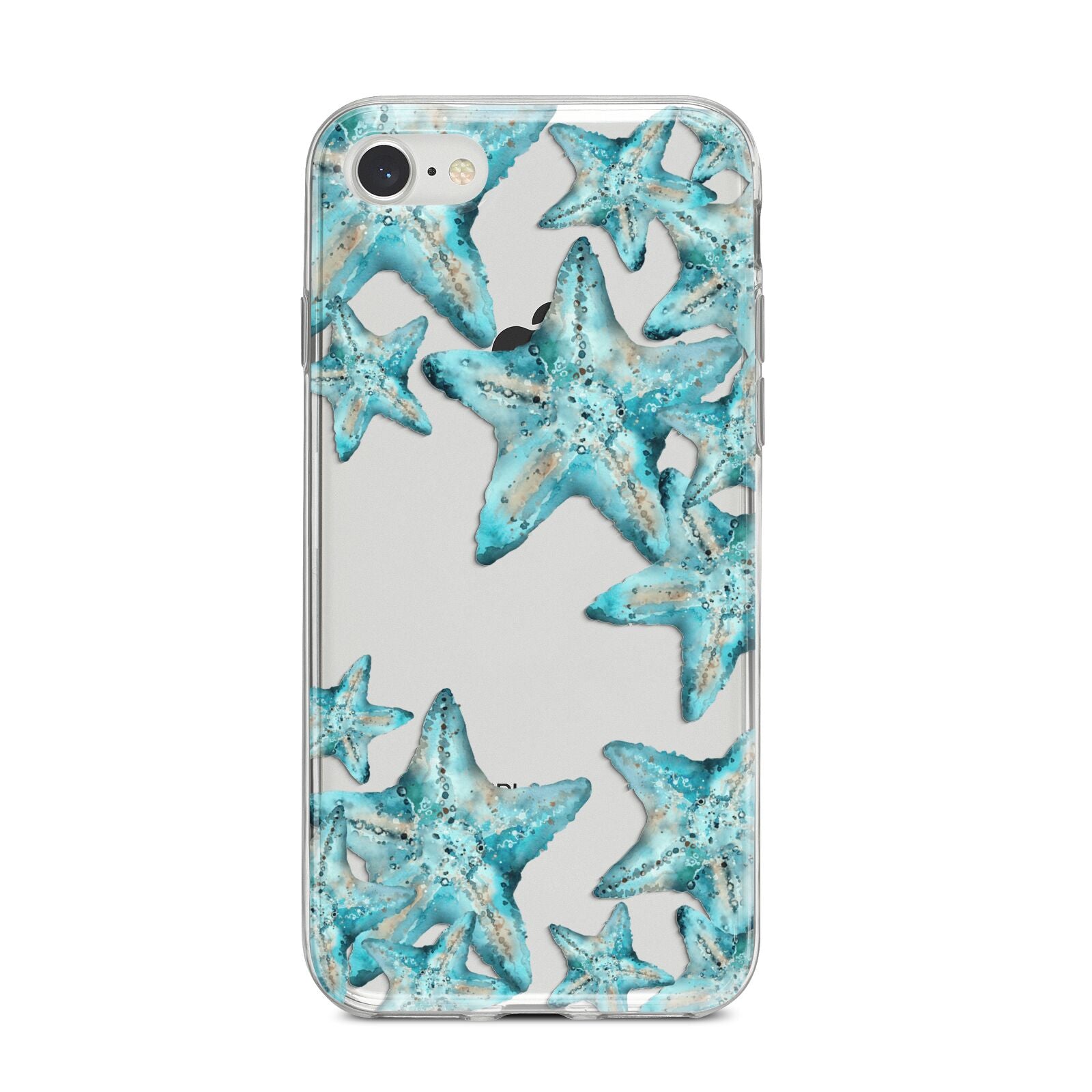 Starfish iPhone 8 Bumper Case on Silver iPhone