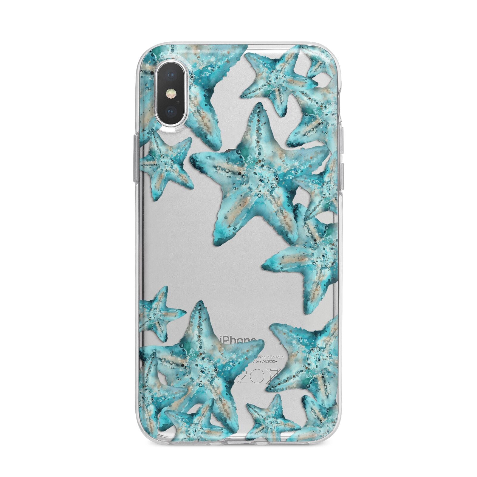 Starfish iPhone X Bumper Case on Silver iPhone Alternative Image 1