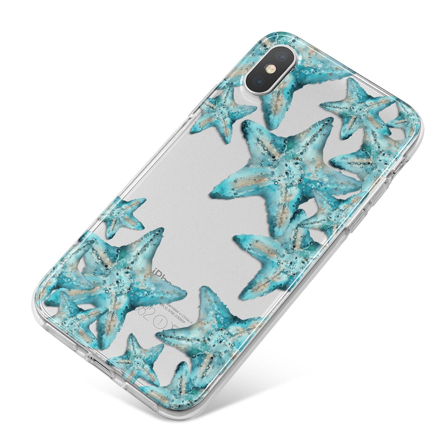 Starfish iPhone X Bumper Case on Silver iPhone