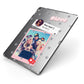 Starry Social Media Photo Montage Upload with Text Apple iPad Case on Grey iPad Side View