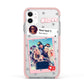 Starry Social Media Photo Montage Upload with Text Apple iPhone 11 in White with Pink Impact Case