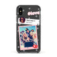 Starry Social Media Photo Montage Upload with Text Apple iPhone Xs Impact Case Black Edge on Black Phone