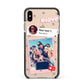 Starry Social Media Photo Montage Upload with Text Apple iPhone Xs Max Impact Case Black Edge on Gold Phone