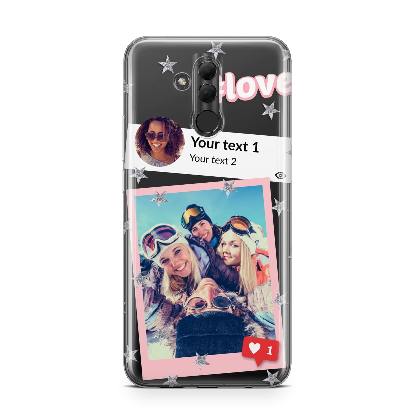 Starry Social Media Photo Montage Upload with Text Huawei Mate 20 Lite