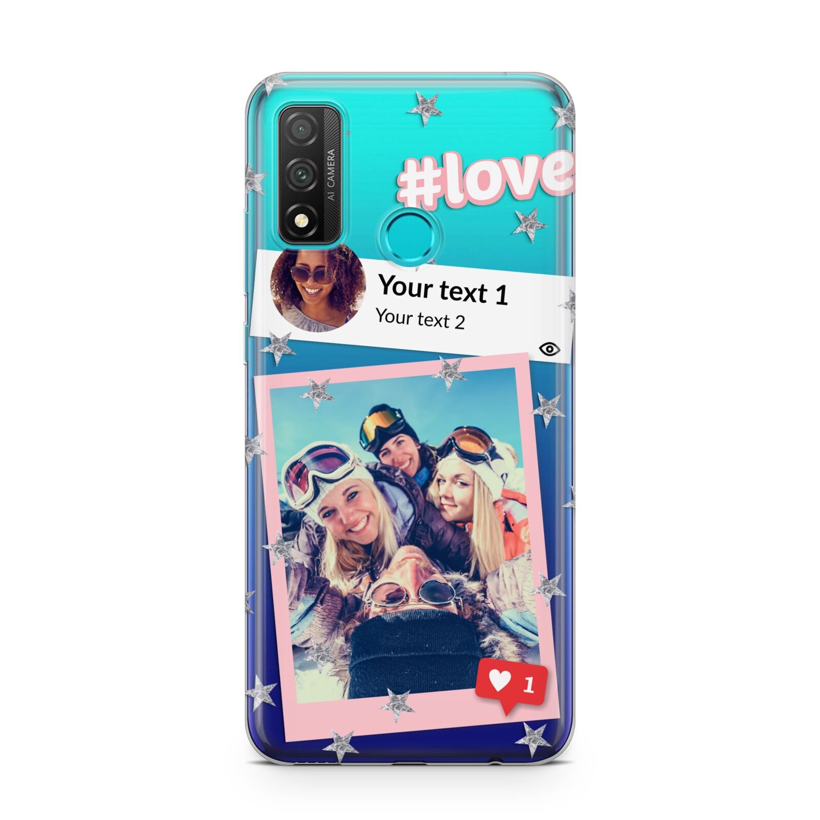 Starry Social Media Photo Montage Upload with Text Huawei P Smart 2020