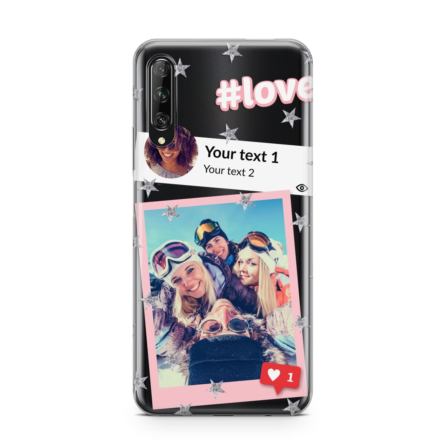 Starry Social Media Photo Montage Upload with Text Huawei P Smart Pro 2019