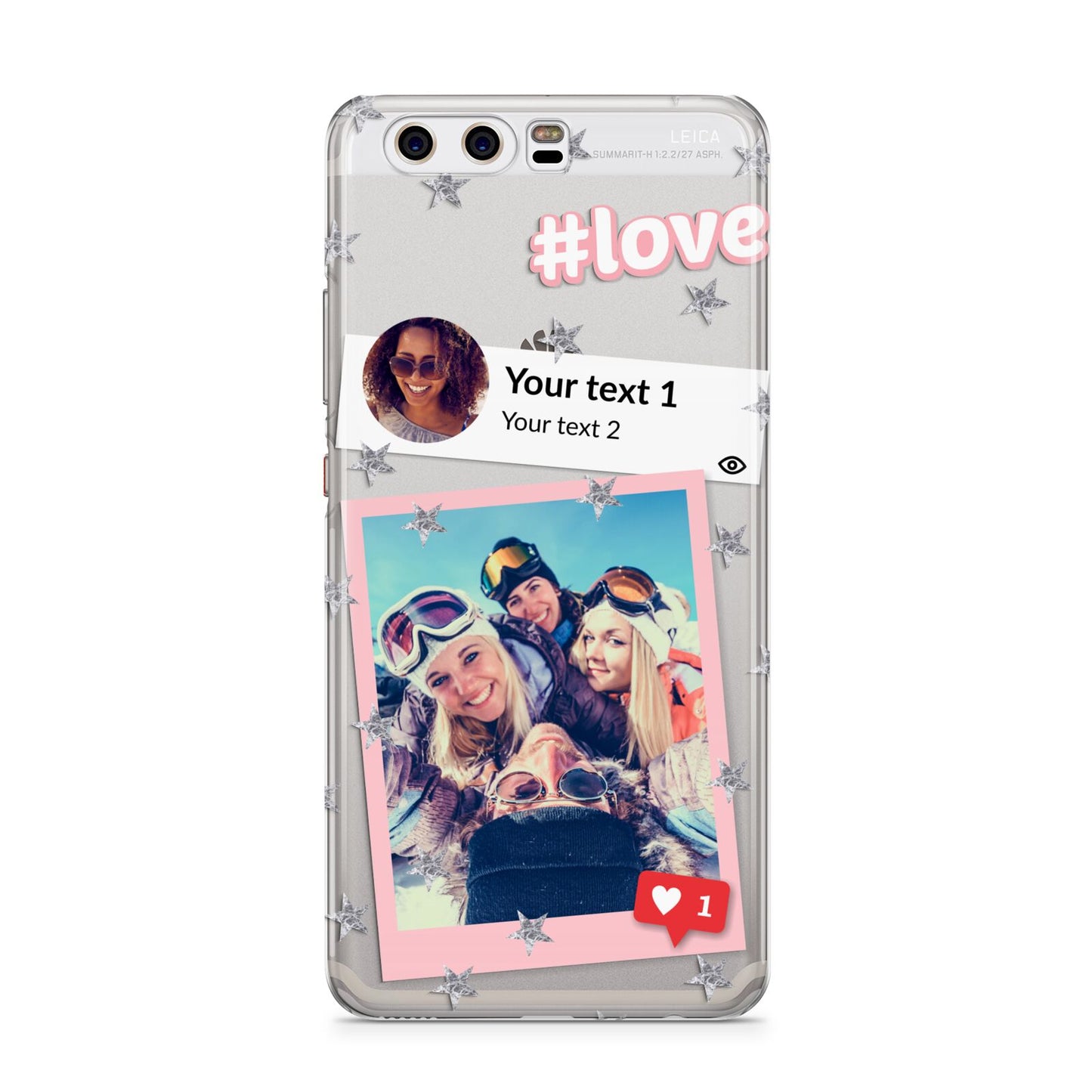 Starry Social Media Photo Montage Upload with Text Huawei P10 Phone Case
