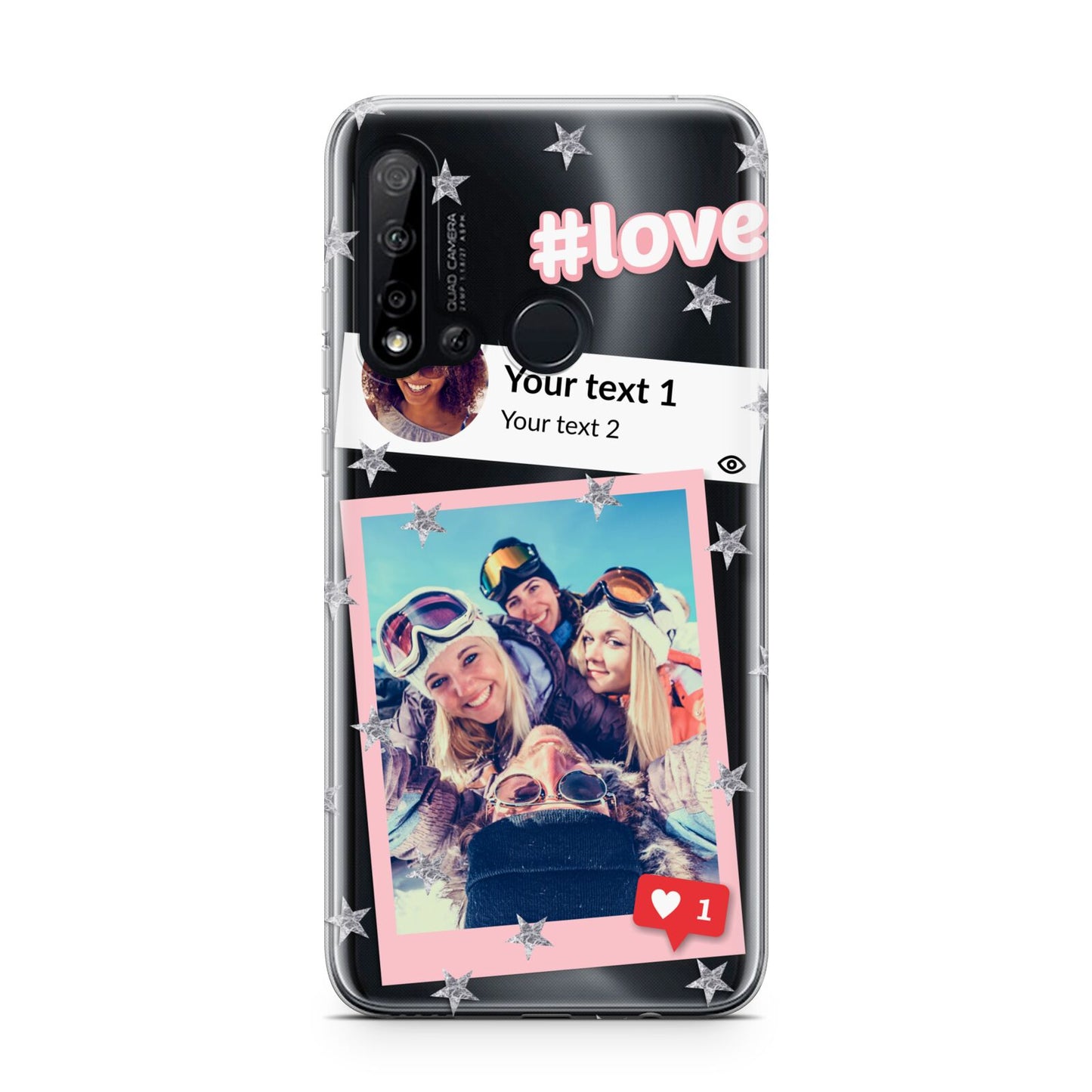 Starry Social Media Photo Montage Upload with Text Huawei P20 Lite 5G Phone Case