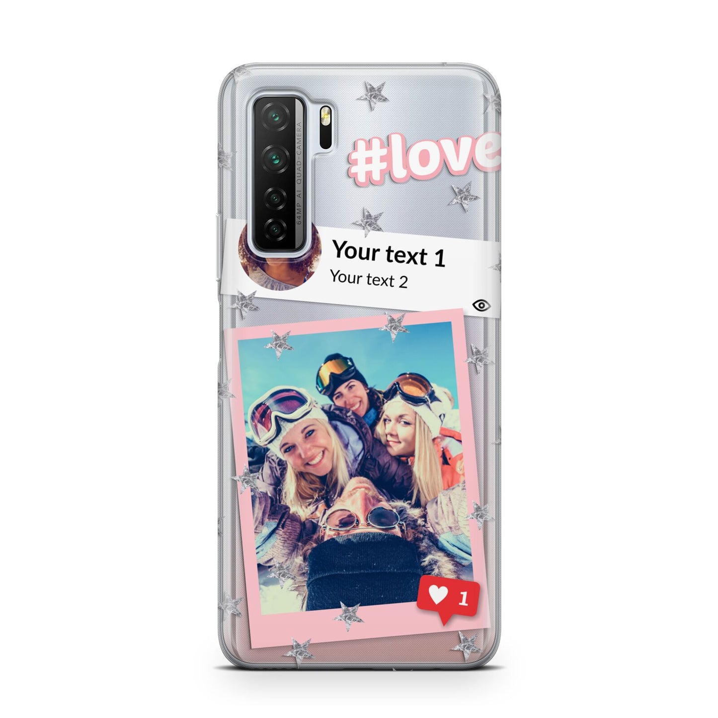 Starry Social Media Photo Montage Upload with Text Huawei P40 Lite 5G Phone Case