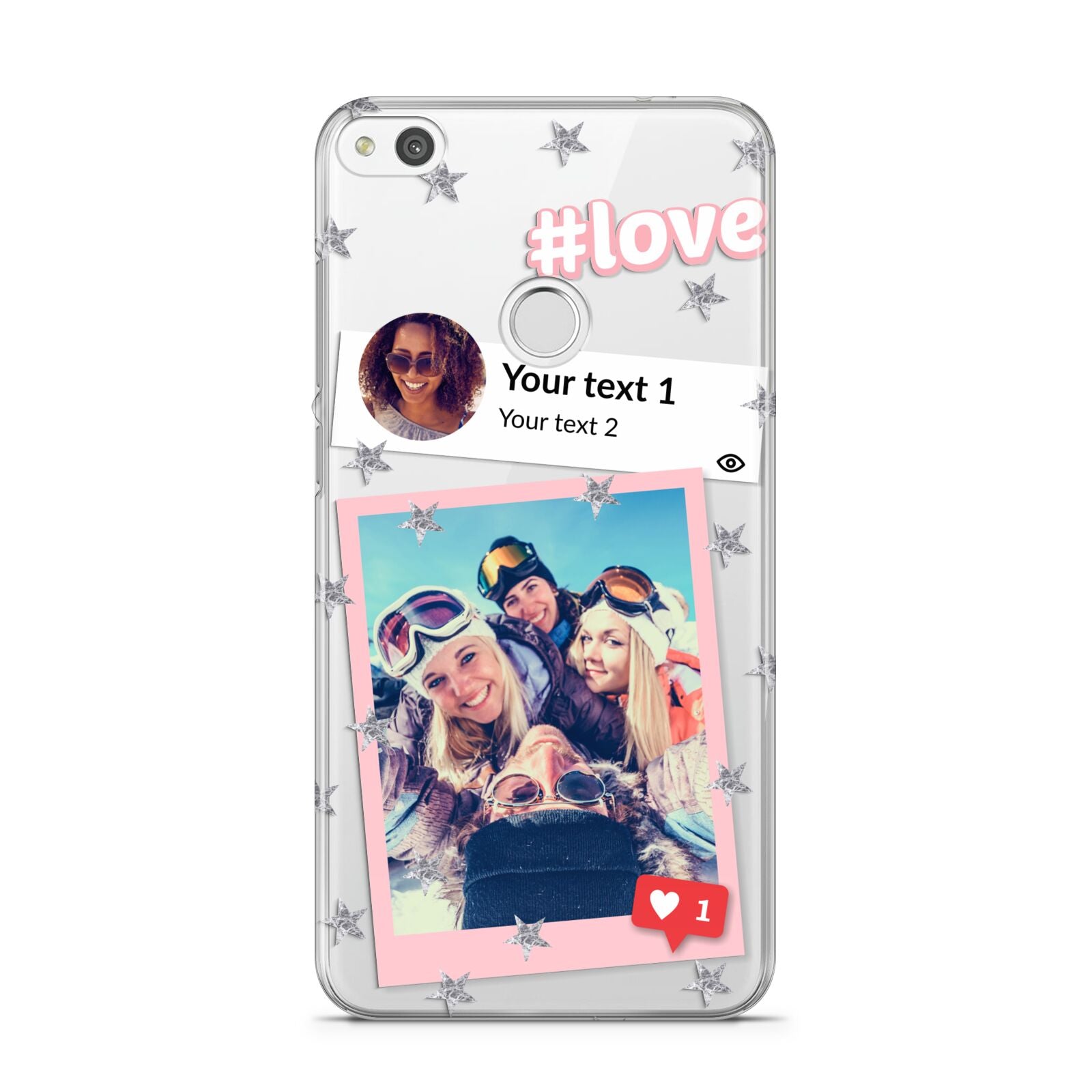 Starry Social Media Photo Montage Upload with Text Huawei P8 Lite Case