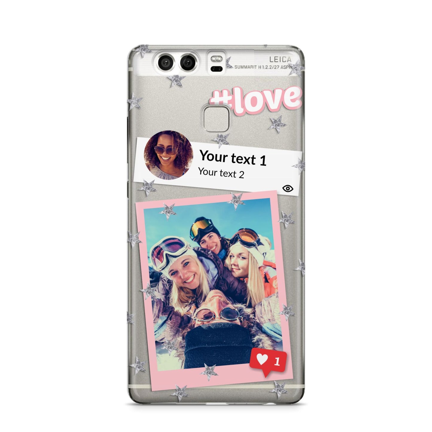 Starry Social Media Photo Montage Upload with Text Huawei P9 Case