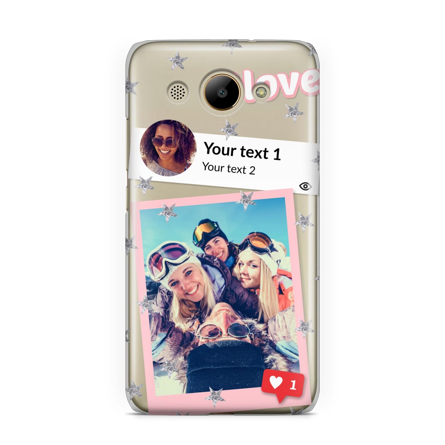 Starry Social Media Photo Montage Upload with Text Huawei Y3 2017