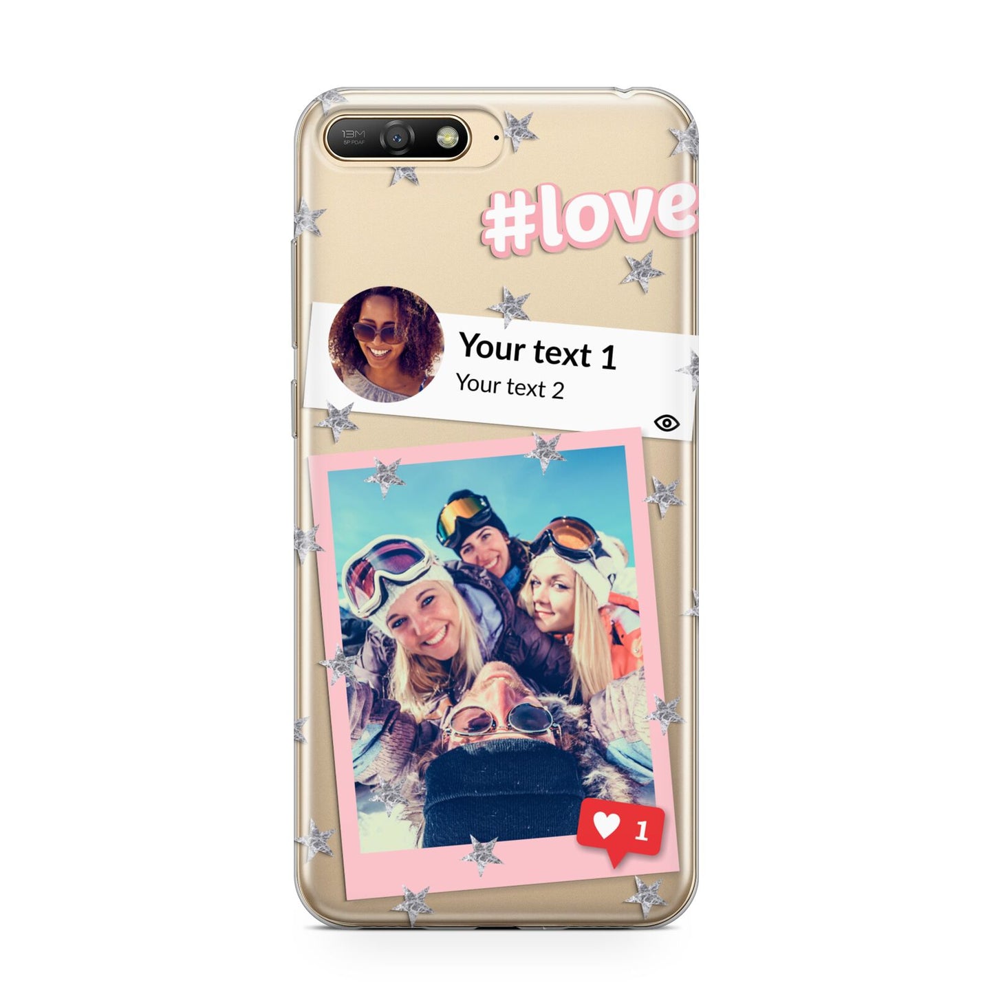 Starry Social Media Photo Montage Upload with Text Huawei Y6 2018