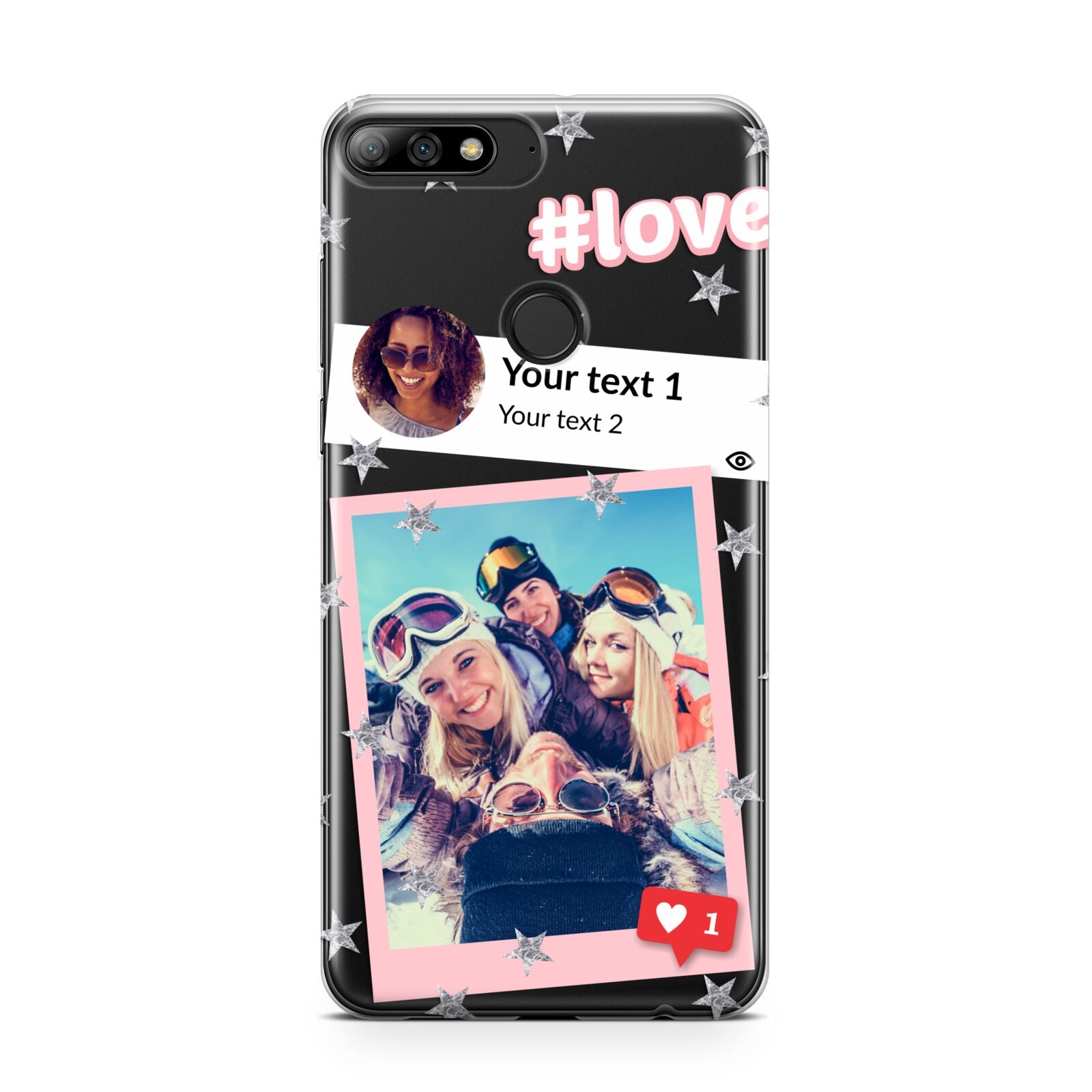 Starry Social Media Photo Montage Upload with Text Huawei Y7 2018