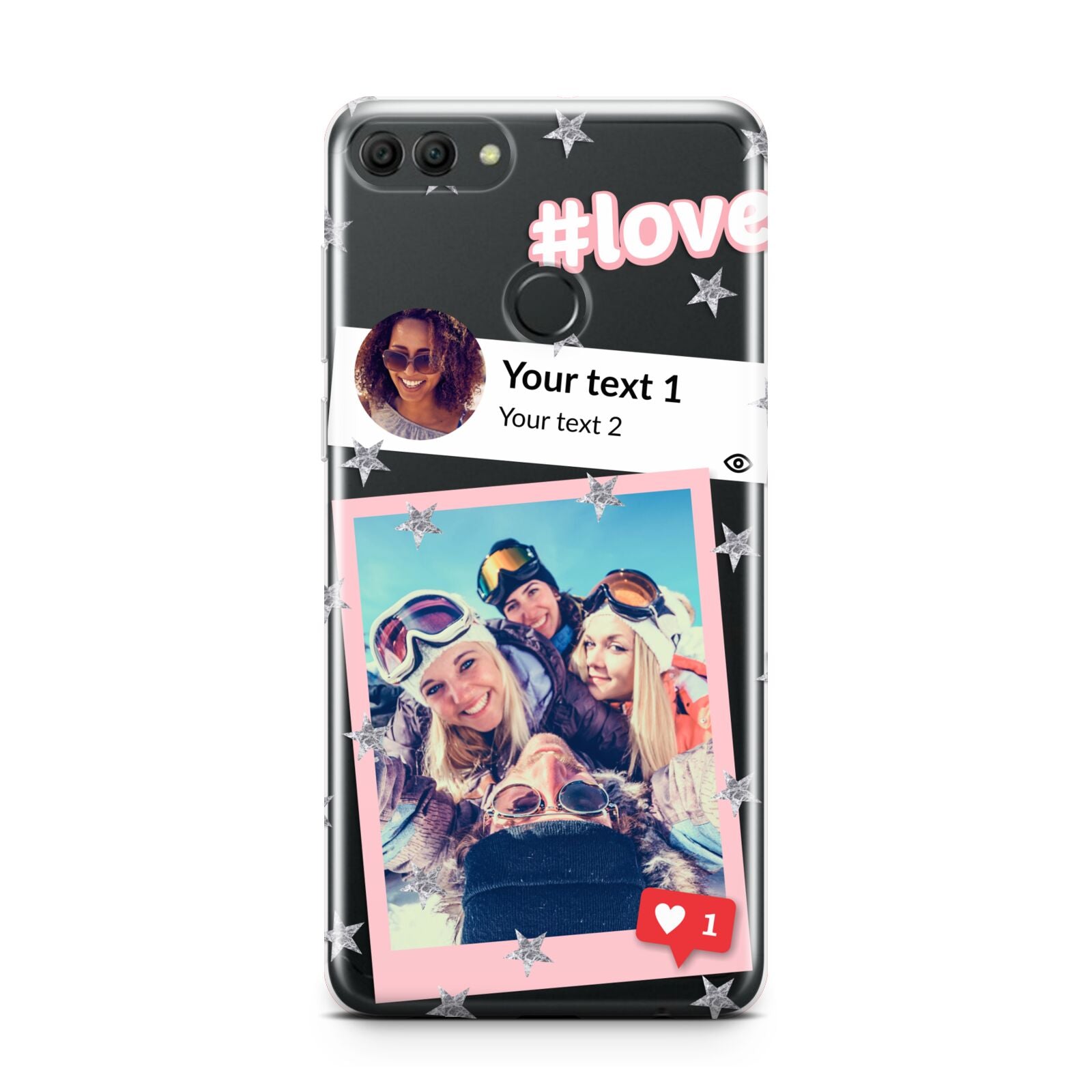 Starry Social Media Photo Montage Upload with Text Huawei Y9 2018
