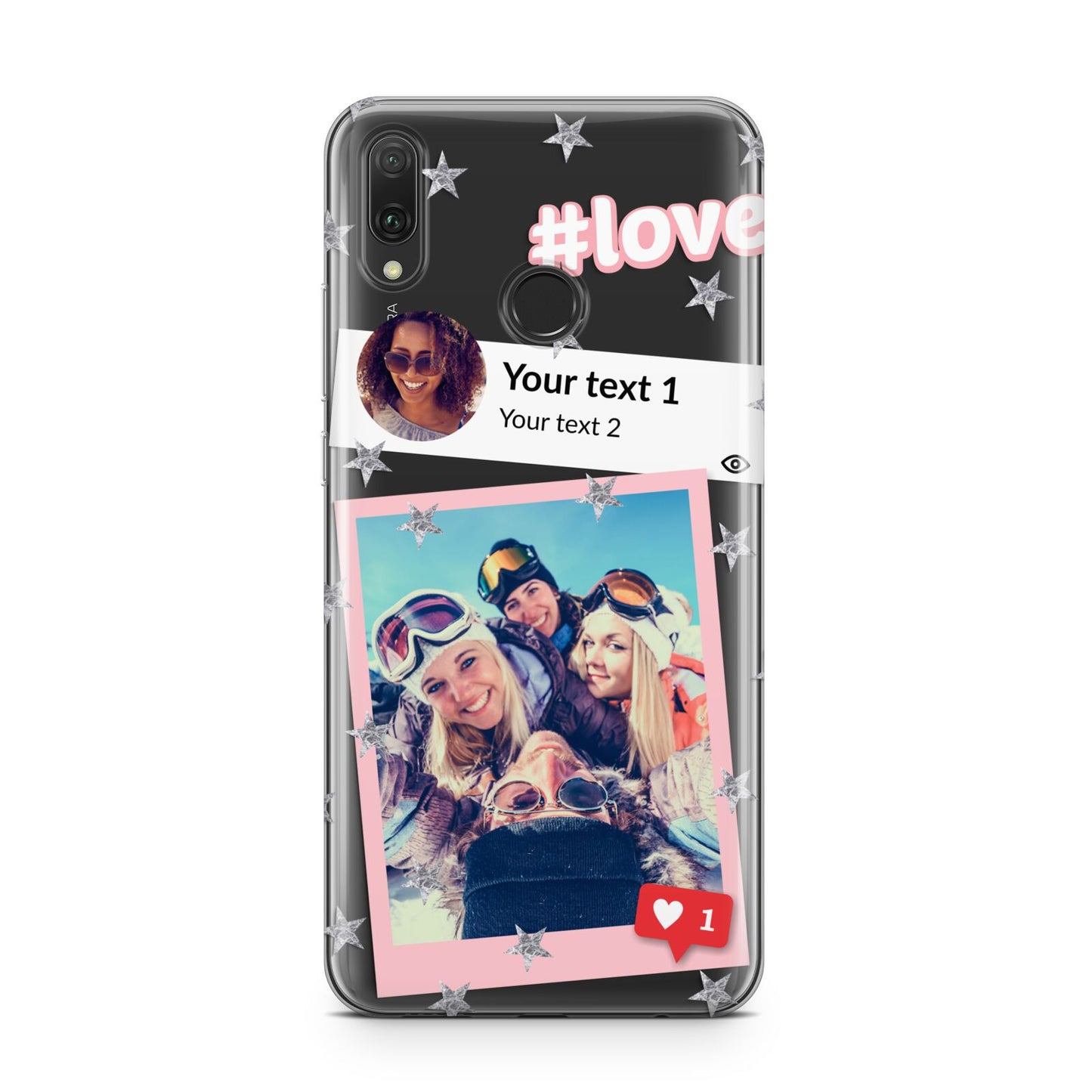 Starry Social Media Photo Montage Upload with Text Huawei Y9 2019