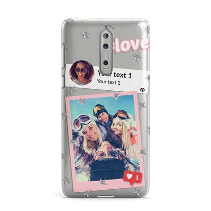 Starry Social Media Photo Montage Upload with Text Nokia Case