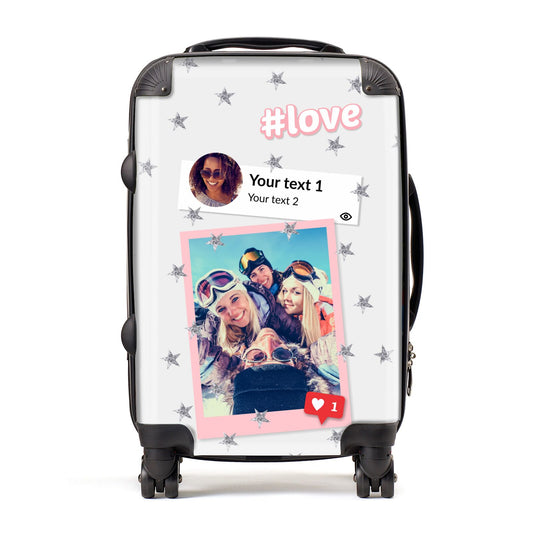 Starry Social Media Photo Montage Upload with Text Suitcase