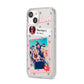 Starry Social Media Photo Montage Upload with Text iPhone 14 Clear Tough Case Starlight Angled Image