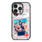 Starry Social Media Photo Montage Upload with Text iPhone 14 Pro Black Impact Case on Silver phone
