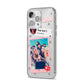 Starry Social Media Photo Montage Upload with Text iPhone 14 Pro Max Clear Tough Case Silver Angled Image
