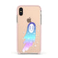 Starry Spectre Apple iPhone Xs Impact Case Pink Edge on Gold Phone