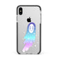Starry Spectre Apple iPhone Xs Max Impact Case Black Edge on Silver Phone