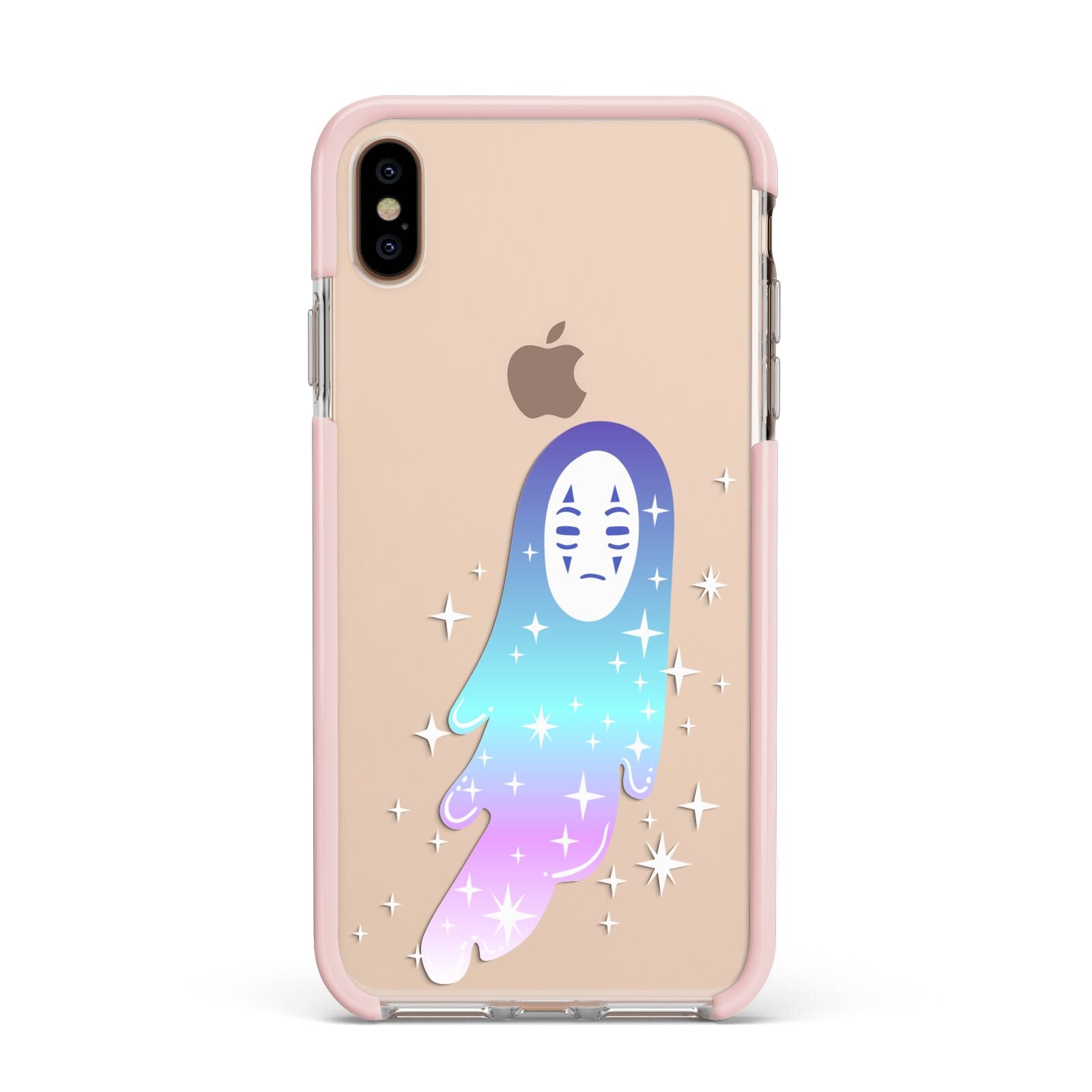 Starry Spectre Apple iPhone Xs Max Impact Case Pink Edge on Gold Phone
