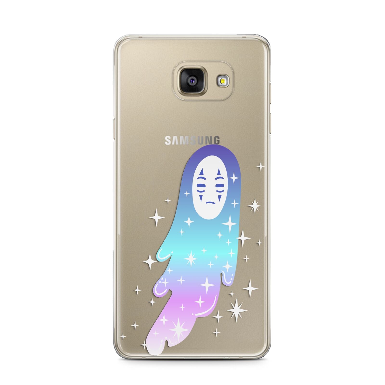 Starry Spectre Samsung Galaxy A7 2016 Case on gold phone