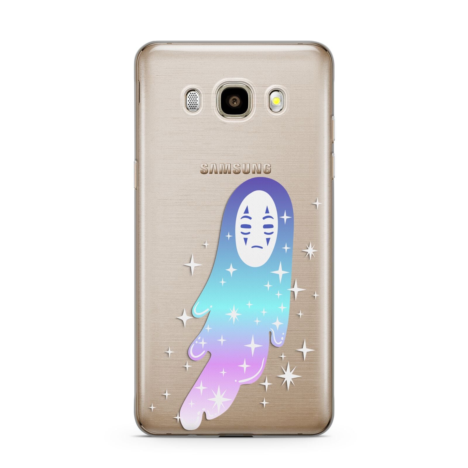Starry Spectre Samsung Galaxy J7 2016 Case on gold phone