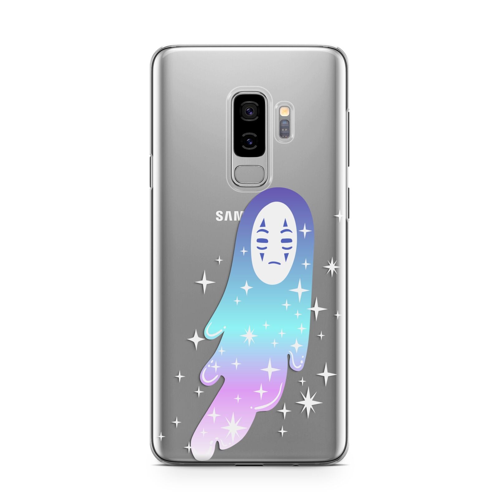 Starry Spectre Samsung Galaxy S9 Plus Case on Silver phone