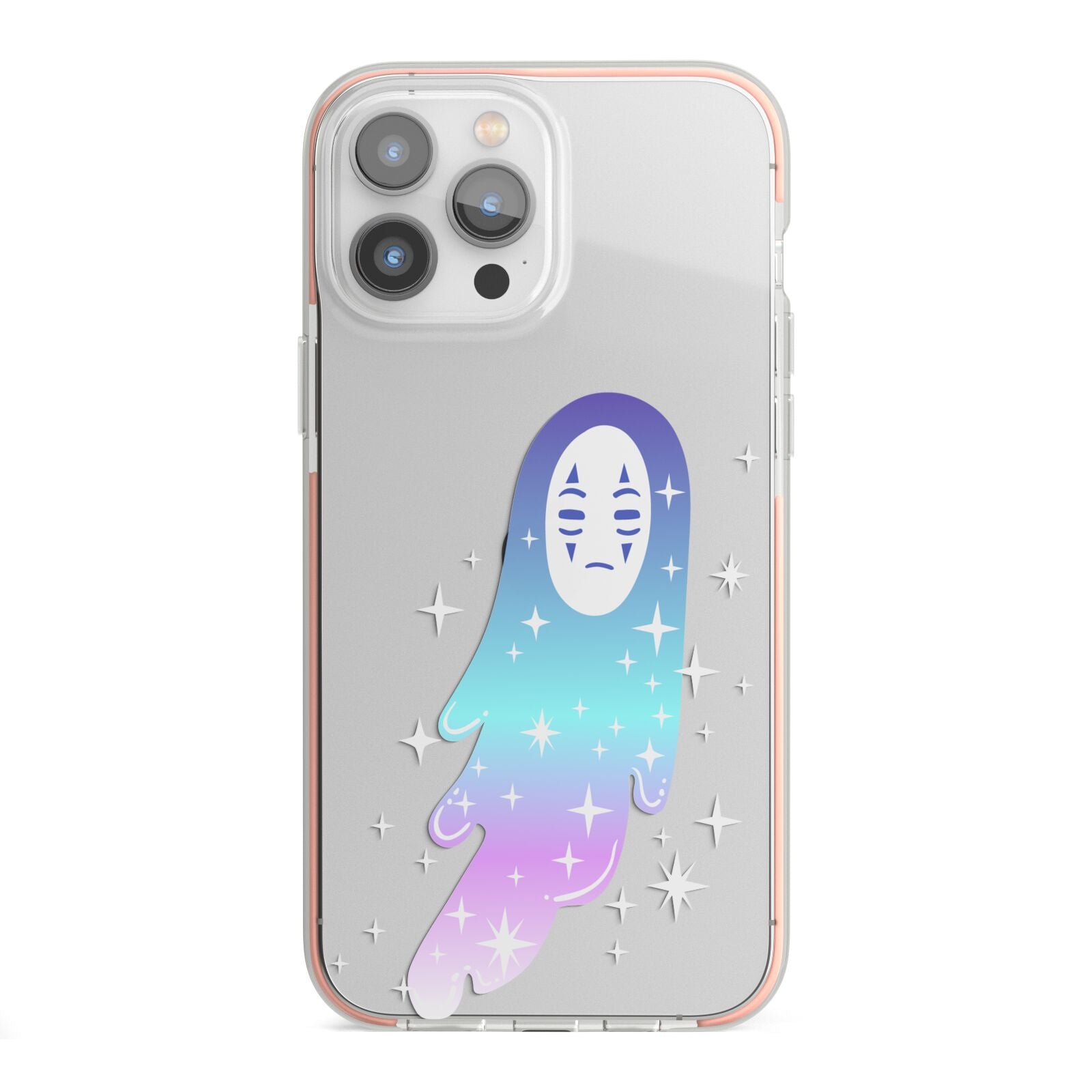 Starry Spectre iPhone 13 Pro Max TPU Impact Case with Pink Edges