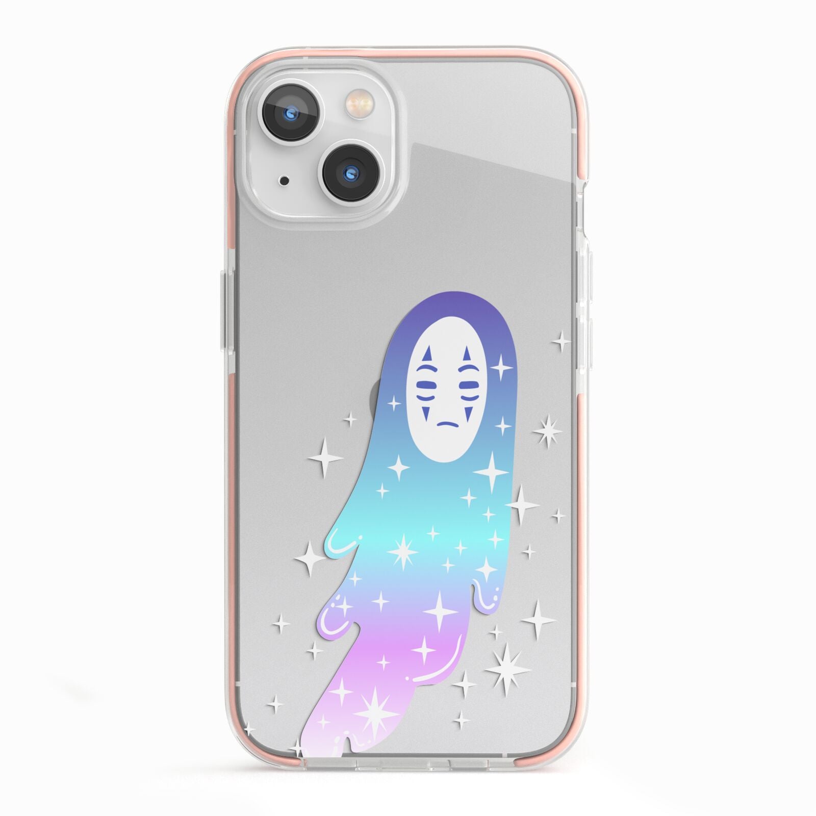 Starry Spectre iPhone 13 TPU Impact Case with Pink Edges